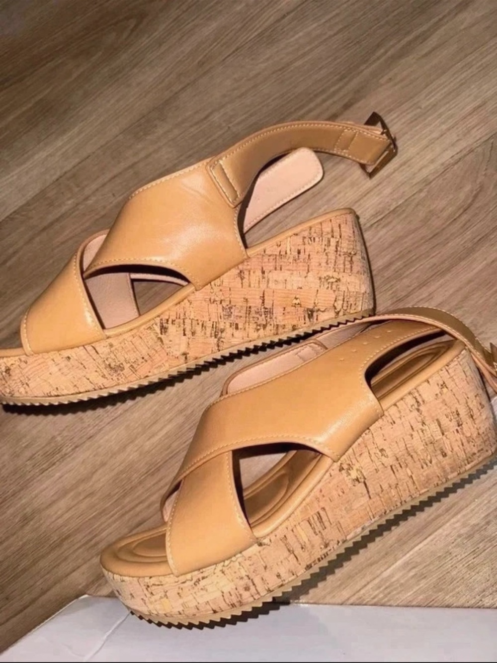 Brand new tan wedges